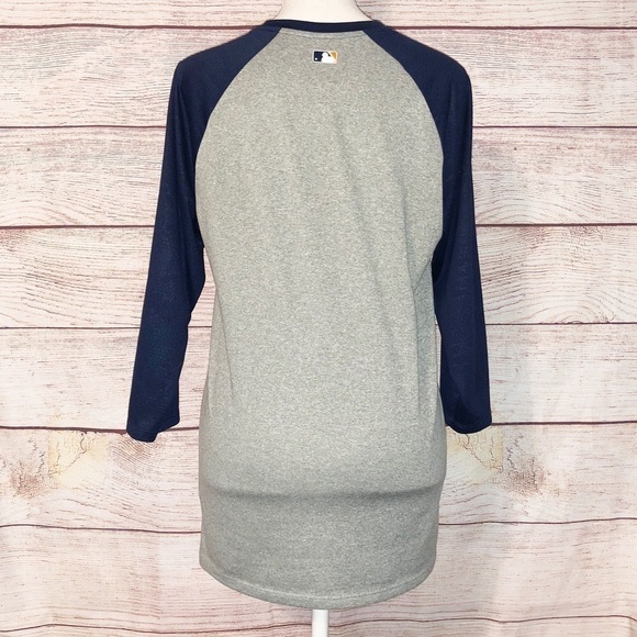 Nike MLB Grey and Blue Detroit Tigers Baseball Tee Size S - Picture 4 of 9